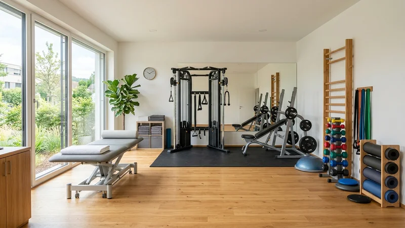 안전 손잡이와 휠체어가 구비된 요양병원 내부 전경