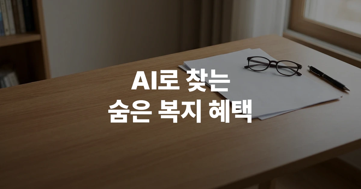 책상 위에 놓인 복지 안내 서류와 안경