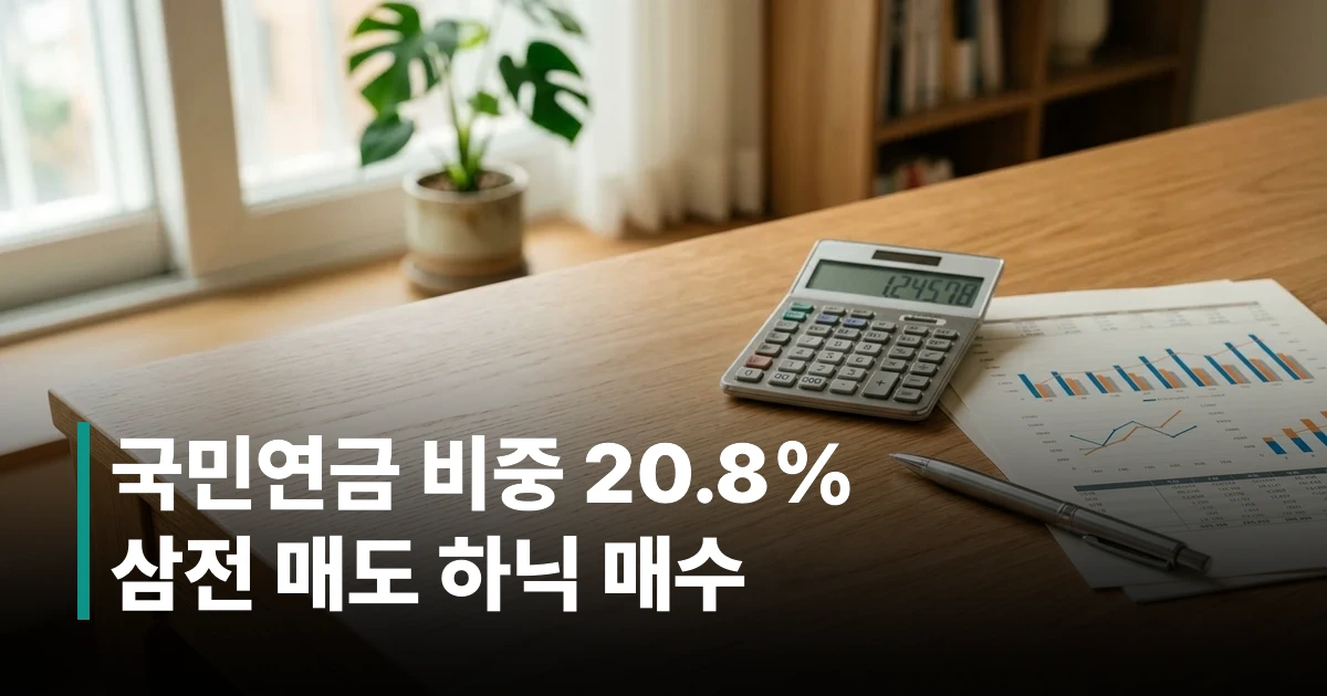 국민연금의 국내주식 리밸런싱에 따른 삼성전자와 SK하이닉스 매매 추이 썸네일 이미지