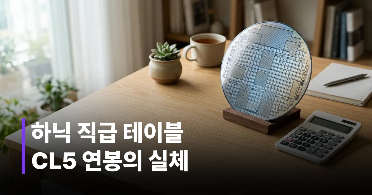 SK하이닉스 직급별 기본 연봉 및 CL 테이블 안내 인포그래픽