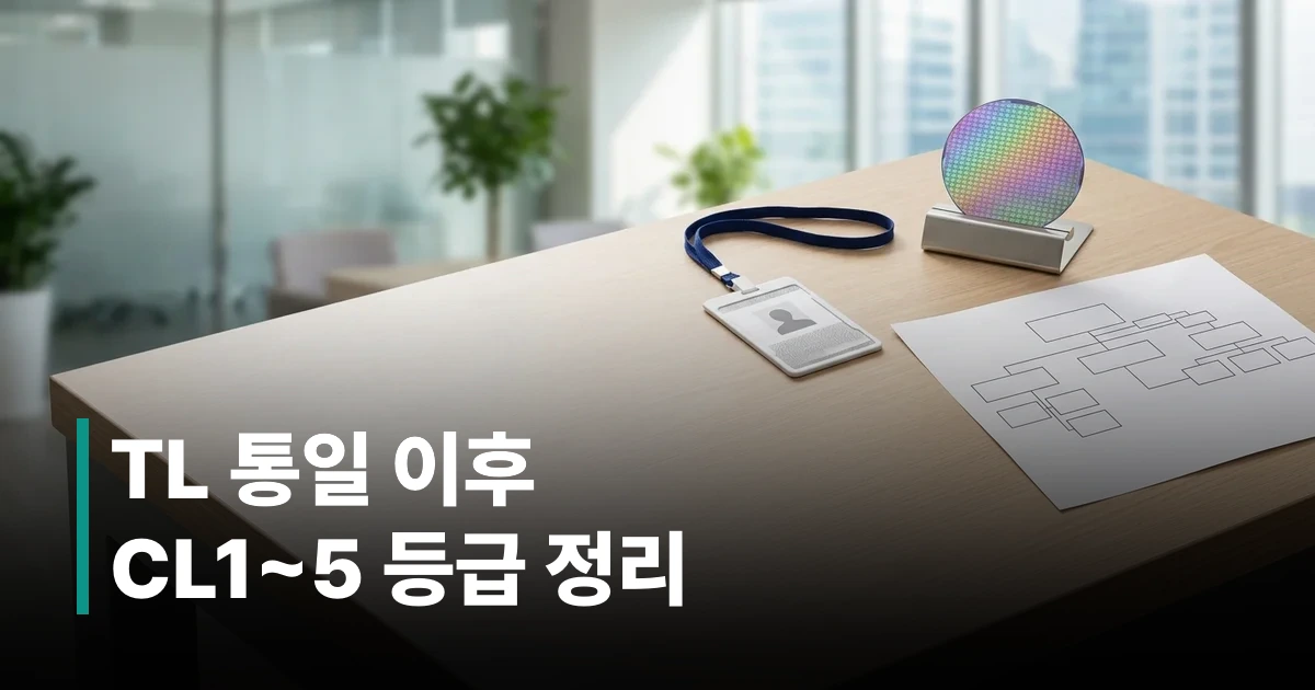 SK하이닉스 사옥과 반도체 웨이퍼가 놓인 사무 공간