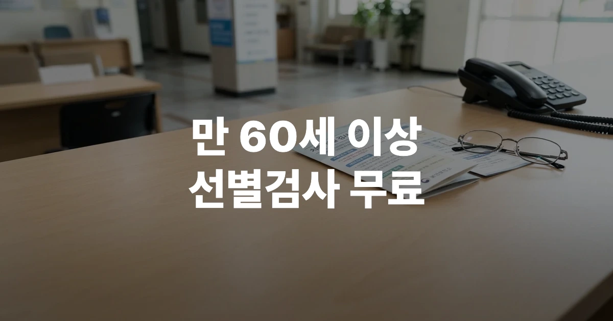 치매안심센터 선별검사 신청 안내 이미지