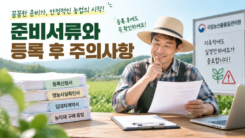 준비서류와 등록 후 주의사항