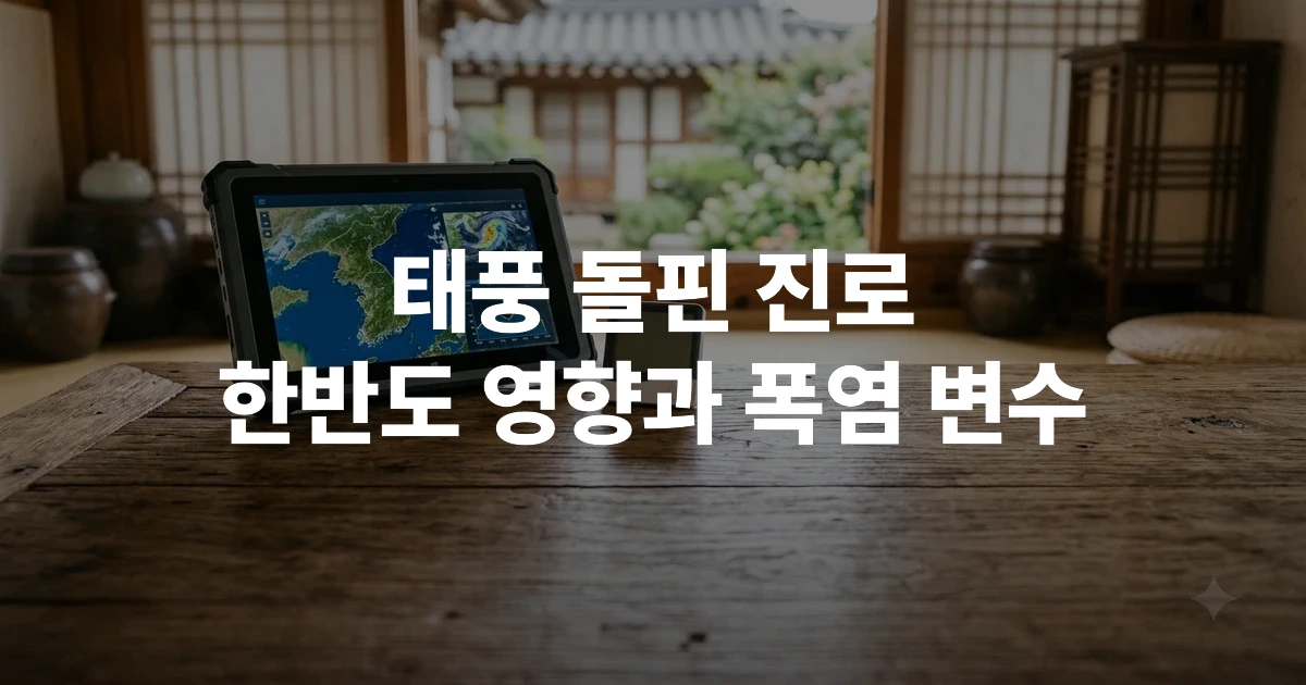태풍 돌핀 이동 경로 및 기상 정보 모니터링