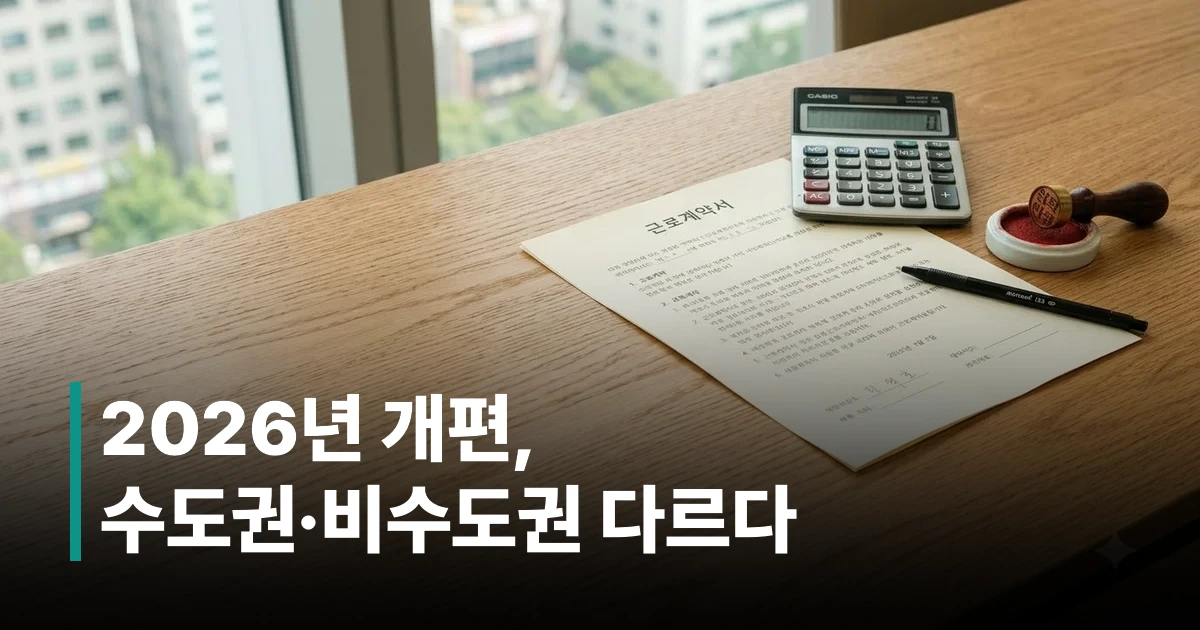고용24 홈페이지 화면과 청년 채용 안내 서류가 놓인 사무실 책상