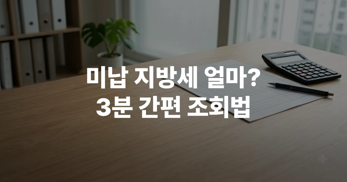 위택스를 이용한 지방세 체납 조회 및 미납 내역 확인 화면