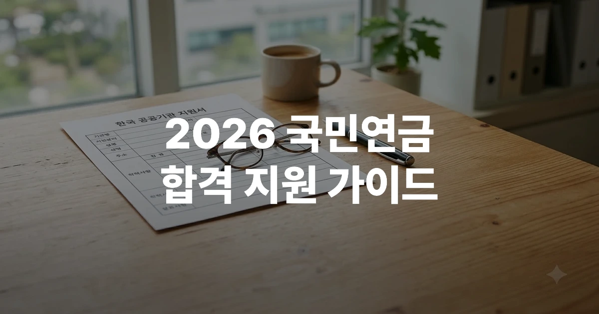 2026 국민연금공단 채용 공고 서류 및 자격요건 안내 썸네일 이미지