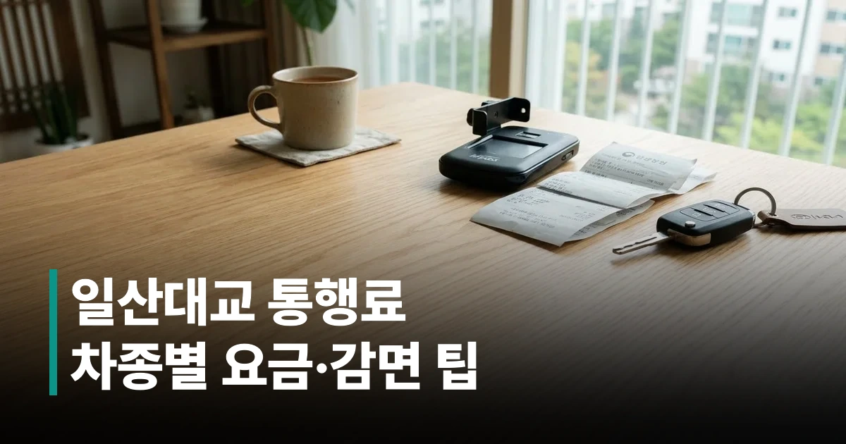 일산대교 톨게이트 이용 시 필요한 결제 카드와 차량 열쇠