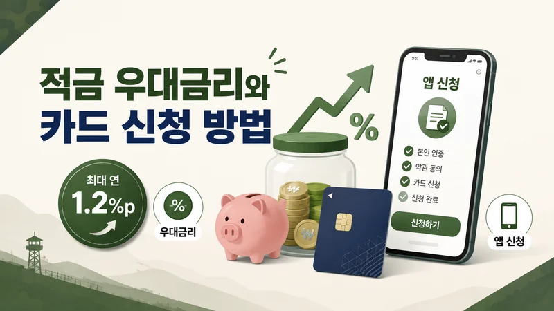 나라사랑카드 적금 우대금리와 앱 카드 신청 방법