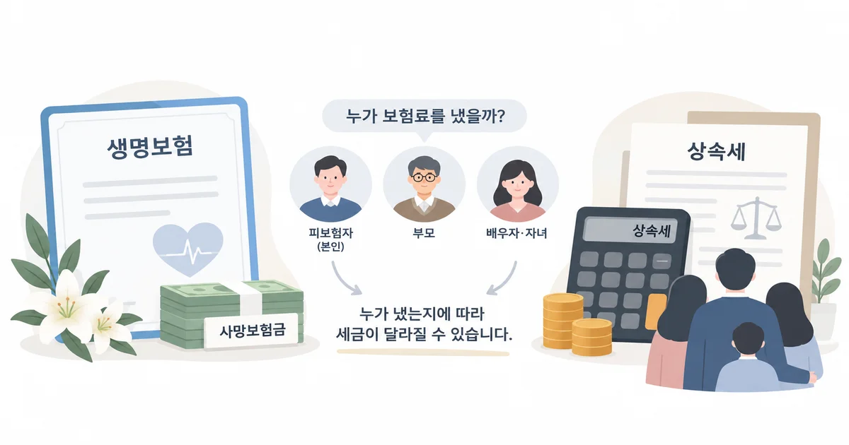 사망보험금과 상속세 관계, 보험료 납입자에 따라 과세 여부가 달라지는 구조