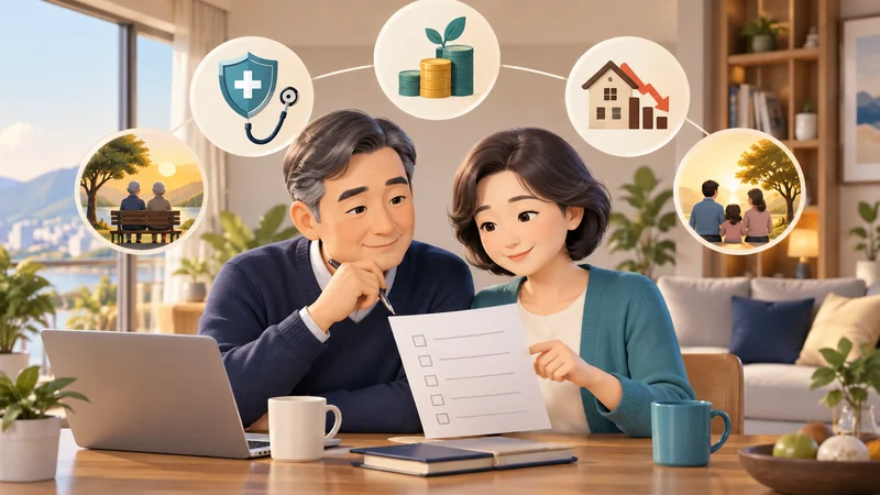 코르크 보드에 고정된 체크리스트 카드와 카운트다운 캘린더