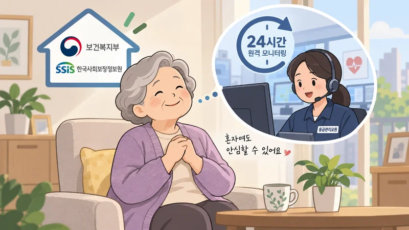 응급안전안심서비스 신청 시 온라인 신청, 자격 판단, 비용, 장기요양등급과 관련해 흔히 하는 실수를 보여주는 모습