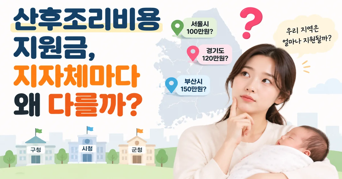 산후조리비용 지원금이 지자체별로 달라지는 이유를 알아보기 위해 지역별 지원 차이를 확인하는 엄마와 아기의 모습