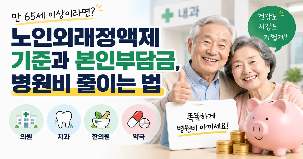 동네 의원 접수 창구에 놓인 건강보험 진료비 영수증과 안경