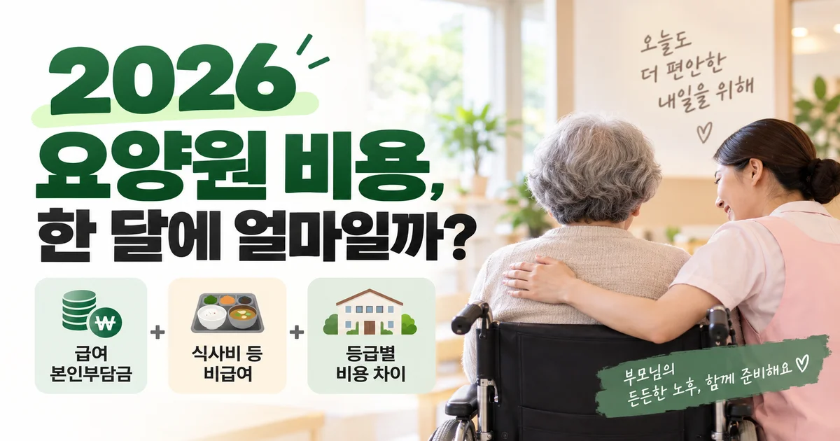 2026년 요양원 등급별 시설급여 비용표와 장기요양보험 안내서
