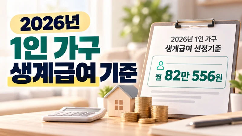 2026년 1인 가구 생계급여 기준