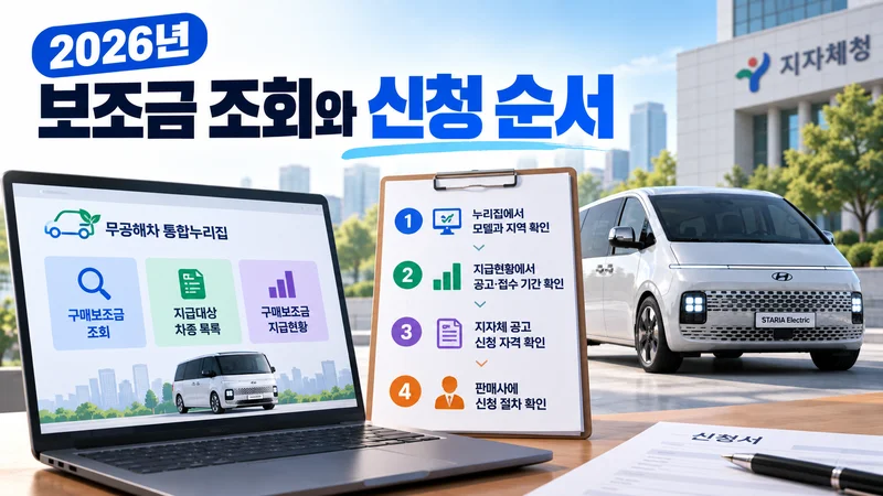 2026년 보조금 조회와 신청 순서