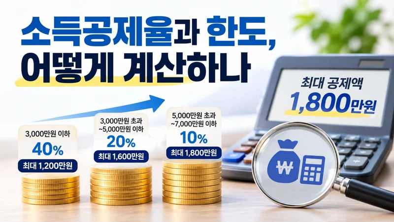 소득공제율과 한도, 어떻게 계산하나