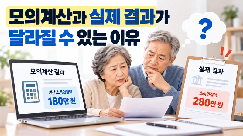 모의계산과 실제 결과가 달라질 수 있는 이유
